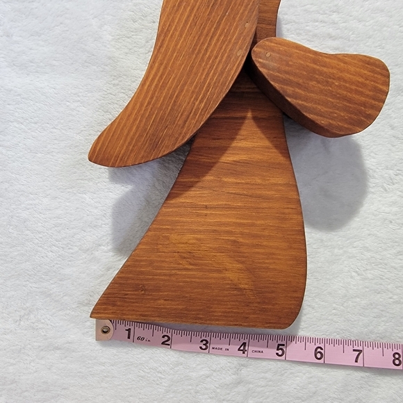Wooden Folk Art Jointed Angel Figurine Adjustable Arms Decor Christian 7" X 9 - Picture 7 of 8